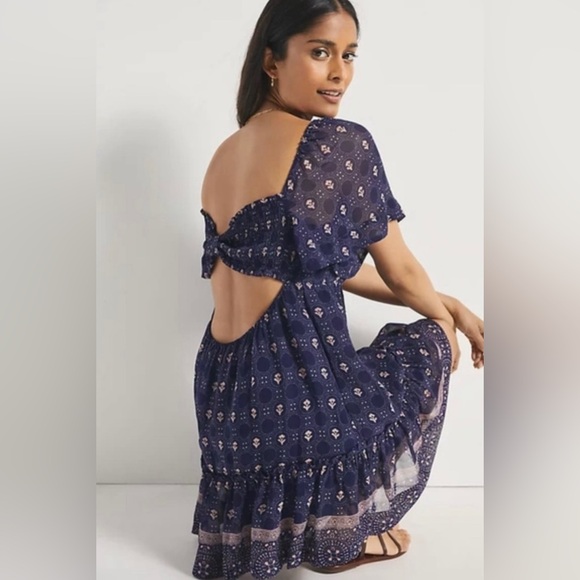 Maeve Dresses & Skirts - Anthropologie Maeve Smocked Tunic Mini Dress